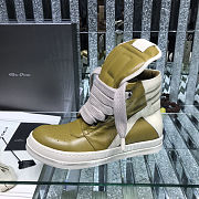 Fortok Rick Owens GeoBasket Leather high-top sneakers Olive Green - 5