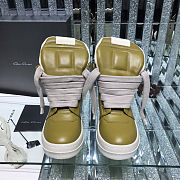 Fortok Rick Owens GeoBasket Leather high-top sneakers Olive Green - 4