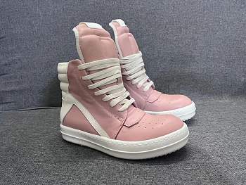 Fortok Rick Owens GeoBasket Leather high-top sneakers Pink