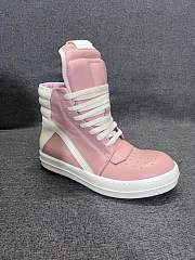 Fortok Rick Owens GeoBasket Leather high-top sneakers Pink - 3