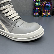 Fortok Rick Owens GeoBasket Leather high-top sneakers Grey - 5