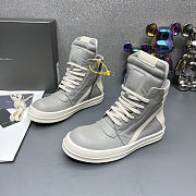 Fortok Rick Owens GeoBasket Leather high-top sneakers Grey - 2