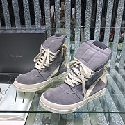 Fortok Rick Owens GeoBasket Suede high-top sneakers Grey - 1