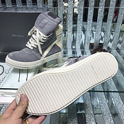 Fortok Rick Owens GeoBasket Suede high-top sneakers Grey - 4