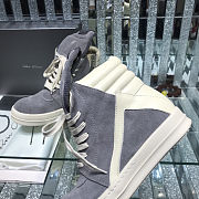 Fortok Rick Owens GeoBasket Suede high-top sneakers Grey - 5
