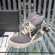 Fortok Rick Owens GeoBasket Suede high-top sneakers Grey - 3