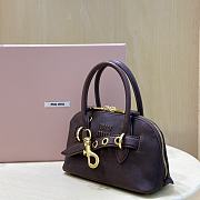 Forotk Miu Miu Aventure Nappa Leather Bag Dark Brown 21 x 13,2 x 8cm - 6