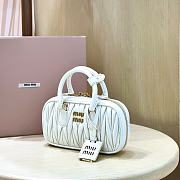 Fortok Miu Miu Arcadie Matelassé Nappa Leather Mini-bag White 19x10x5cm - 2