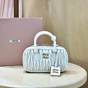 Fortok Miu Miu Arcadie Matelassé Nappa Leather Mini-bag White 19x10x5cm - 4