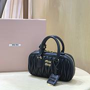 Fortok Miu Miu Arcadie Matelassé Nappa Leather Mini-bag Black 19x10x5cm - 4