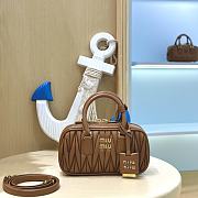 Fortok Miu Miu Arcadie Matelassé Nappa Leather Mini-bag Brown 19x10x5cm - 1