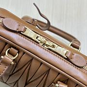 Fortok Miu Miu Arcadie Matelassé Nappa Leather Mini-bag Brown 19x10x5cm - 4