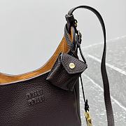 Fortok Miu Miu leather bucket bag Chocolate dark brown 16x8x25cm - 5