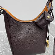 Fortok Miu Miu leather bucket bag Chocolate dark brown 16x8x25cm - 4