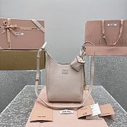 Fortok Miu Miu leather bucket bag Beige Pink 16x8x25cm - 1