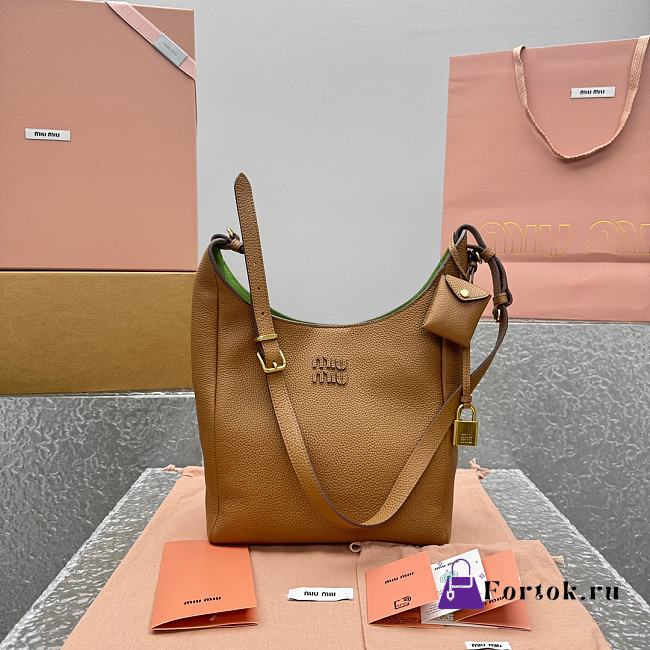 Fortok Miu Miu leather bucket bag Brown 23x12x32cm  - 1