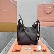 Fortok Miu Miu leather bucket bag Chocolate Dark Brown 23x12x32cm  - 1