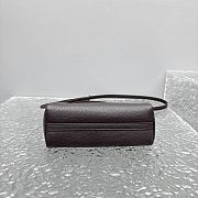 Fortok Miu Miu Madras leather shoulder bag Dark Chocolate Brown 19x7x10cm - 5