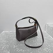 Fortok Miu Miu Madras leather shoulder bag Dark Chocolate Brown 19x7x10cm - 4