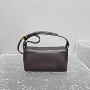 Fortok Miu Miu Madras leather shoulder bag Dark Chocolate Brown 19x7x10cm - 3