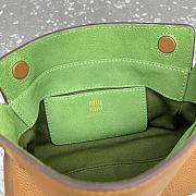 Fortok Miu Miu Madras leather shoulder bag Brown 19x7x10cm - 4