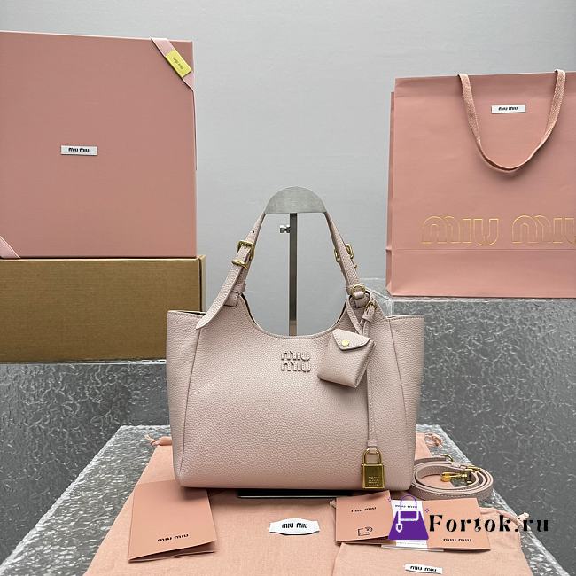 Fortok Miu Miu leather handbag Light Pink 26x13x17cm  - 1