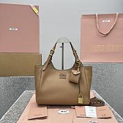 Fortok Miu Miu leather handbag Brown 26x13x17cm  - 1