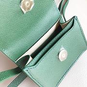 Fortok Jacquemus Le Bello leather Bag Green 12cm - 3