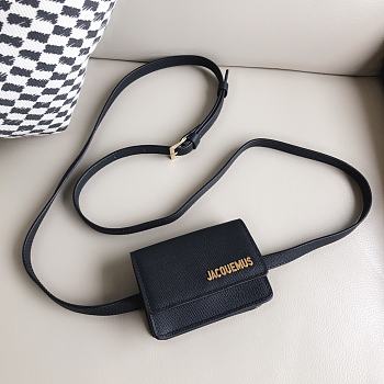 Fortok Jacquemus Le Bello leather Bag Black 12cm
