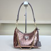 Fortok Prada Re-Edition Re-Nylon and Sequin Pink 23X13X6.5cm - 1