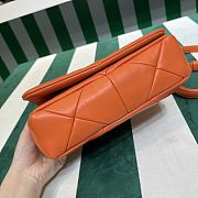 Fortok Prada System nappa leather patchwork shoulder bag orange 24x15x7.5cm - 4