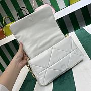 Fortok Prada System nappa leather patchwork shoulder bag White 24x15x7.5cm - 3