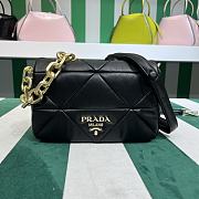 Fortok Prada System nappa leather patchwork shoulder bag Black 24x15x7.5cm - 1
