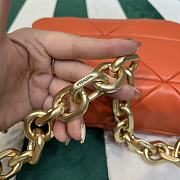 Fortok Prada System nappa leather patchwork shoulder bag Orange 21x15x6.5cm - 6