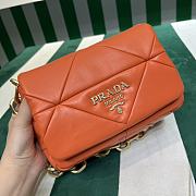Fortok Prada System nappa leather patchwork shoulder bag Orange 21x15x6.5cm - 4