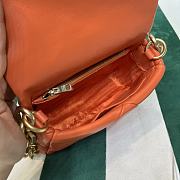 Fortok Prada System nappa leather patchwork shoulder bag Orange 21x15x6.5cm - 2