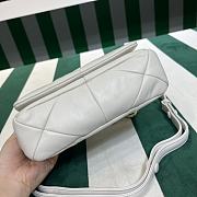 Fortok Prada System nappa leather patchwork shoulder bag White 21x15x6.5cm - 5