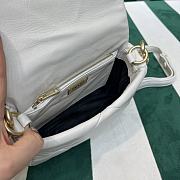 Fortok Prada System nappa leather patchwork shoulder bag White 21x15x6.5cm - 2