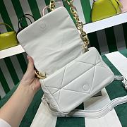 Fortok Prada System nappa leather patchwork shoulder bag White 21x15x6.5cm - 4