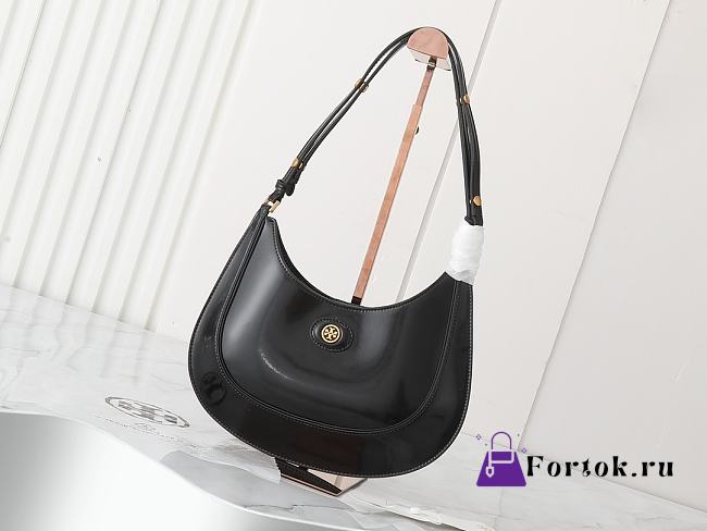 Fortok Tory Burch Robinson Shoulder Bag Black 20x27x7cm - 1