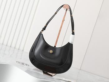 Fortok Tory Burch Robinson Shoulder Bag Black 20x27x7cm
