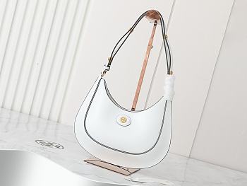 Fortok Tory Burch Robinson Shoulder Bag White 20x27x7cm