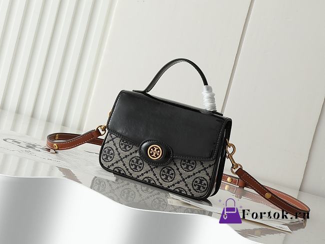 Fortok Tory Burch T Monogram Robinson Small Top-handle Bag 19x14x6cm - 1