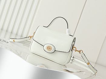 Fortok Tory Burch T Robinson Small Top-handle Bag White 19x14x6cm