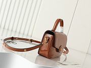 Fortok Tory Burch T Robinson Small Top-handle Bag Brown 19x14x6cm - 4