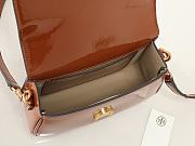 Fortok Tory Burch T Robinson Small Top-handle Bag Brown 19x14x6cm - 2