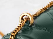 Fortok Tory Burch Kira Diamond Quilt Mini Flap Bag Olive Green 17.5*10*4.5cm - 6