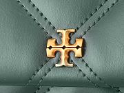 Fortok Tory Burch Kira Diamond Quilt Mini Flap Bag Olive Green 17.5*10*4.5cm - 2
