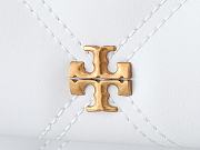Fortok Tory Burch Kira Diamond Quilt Mini Flap Bag Olive White 17.5*10*4.5cm - 2
