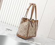 Fortok Tory Burch T Monogram Jacquard Tote Bag Brown 29*23*14cm - 2